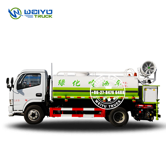 China Small 4x2 5000L 5Tons Watering Sprinkler Tank Lorry Truck With Water Mist Cannon