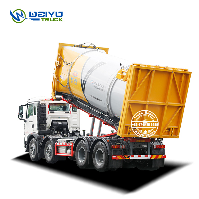 SINOTRUK HOWO 8x4 20 CBM Solid Waste Hook Lifting Garbage Truck with Mobile Garbage Compactor Container
