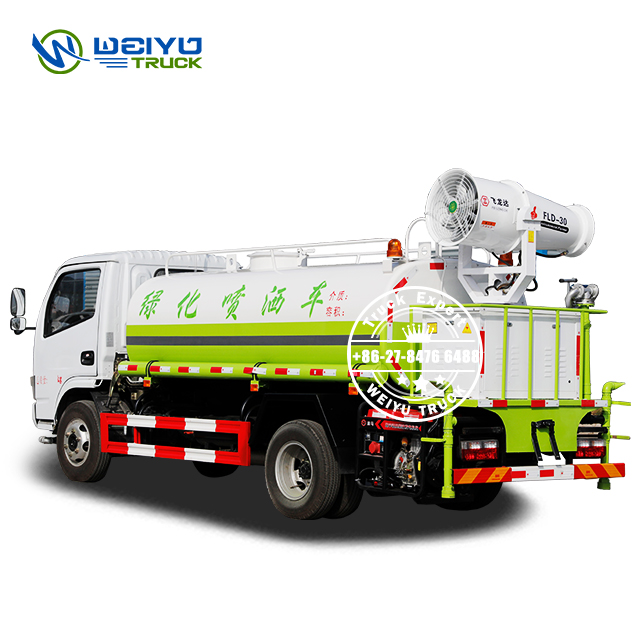 China Small 4x2 5000L 5Tons Watering Sprinkler Tank Lorry Truck With Water Mist Cannon