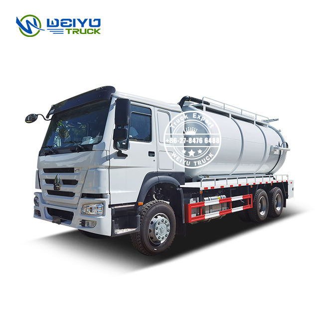 HOWO 16cbm Sewer Suction Vacuum Waste Collection Tanker