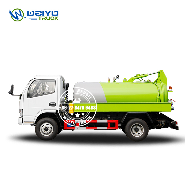 China Small 4x2 Commercial 3000L 4000Liters Vacuum Sludge Suction Truck Sewer Cleaning Truck