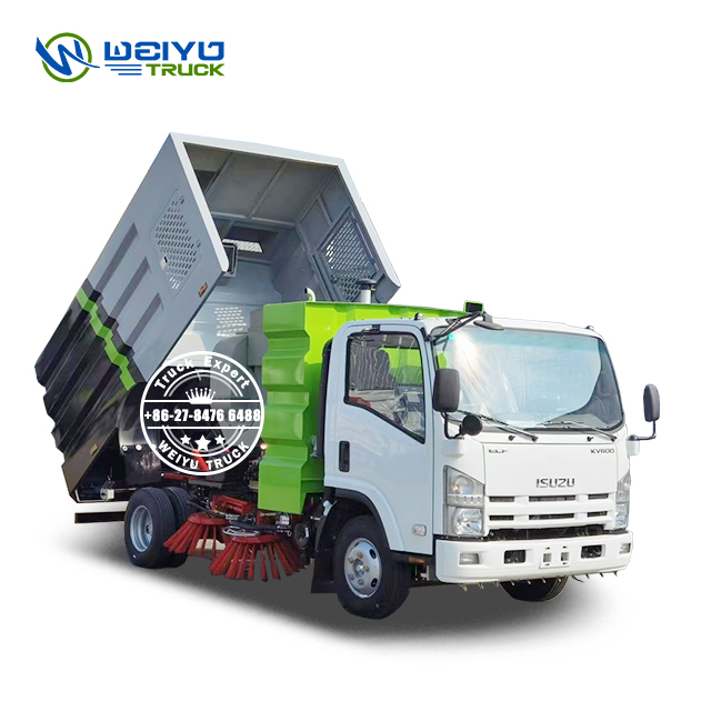Japan ISUZU 4x2 5CBM Sanitation Cleaning Street Vacuum Runway Airport Road Sweeper Truck 