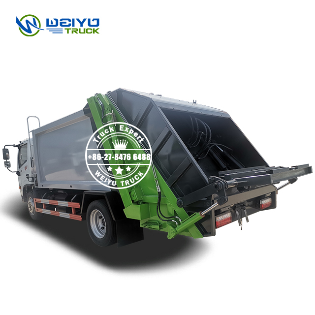 Mini Capacity Dongfeng 3000liters Gallons Hydraulic Type Compressed Garbage Truck 