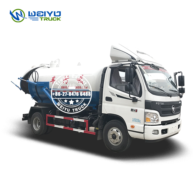 FOTON 4x2 4000Liters 4CBM Vacuum Tanker High-Tech Drainage Vacuum Sewage Truck