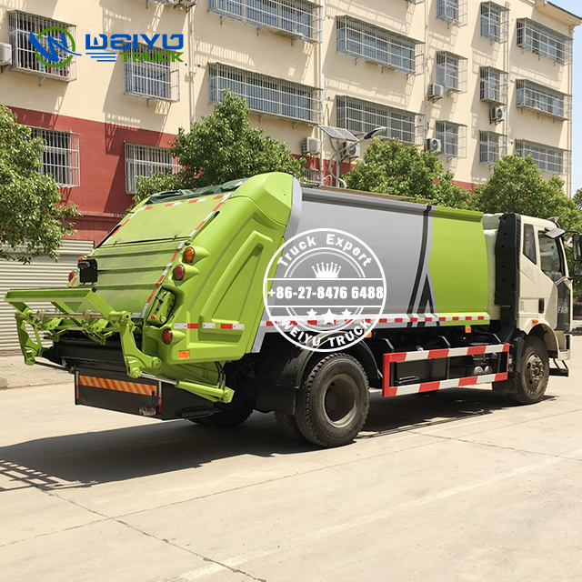 10Ton 12CBM FAW J6L Rear Loader Garbage Compactor Truck 