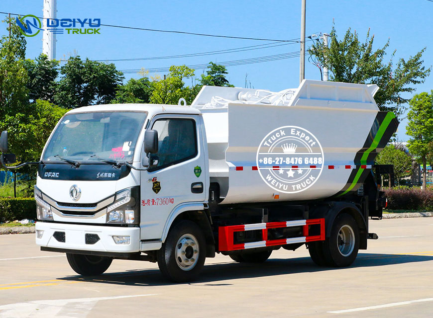 3T 4T Sealed Garbage Truck 7000L China 4x2 Dongfeng 7m3 Dumper Garbage Truck-1
