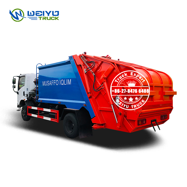 Dongdeng 4x2 CNG Engine 6 CBM Commercial Sanitation Garbage Compactor Truck