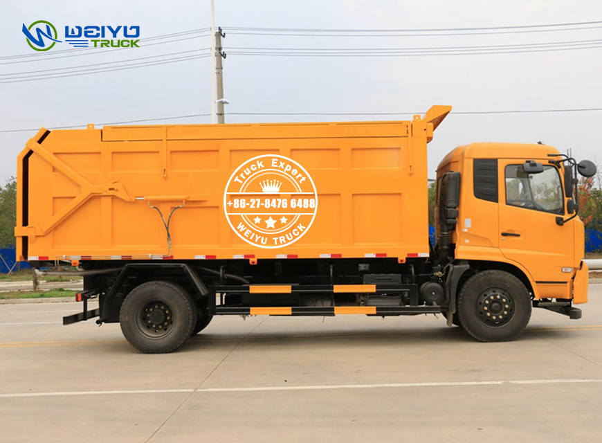 Dongfeng 17 CBM Docking Type Garbage Truck Mobile Waste Trash Station for Compressed Garbage Truck (1)