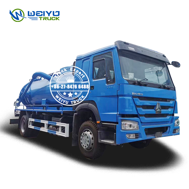 HOWO 10 Tons Pumper Disposable Exhauster Sewage Suction Truck