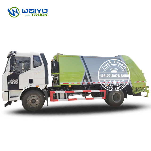 10Ton 12CBM FAW J6L Rear Loader Garbage Compactor Truck 