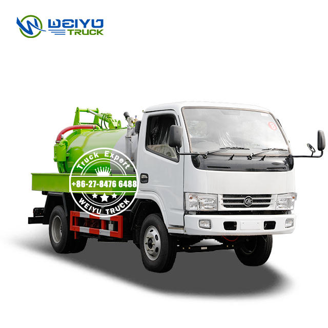 China Small 4x2 Commercial 3000L 4000Liters Vacuum Sludge Suction Truck Sewer Cleaning Truck