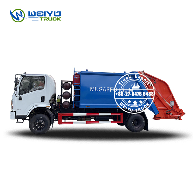 Dongdeng 4x2 CNG Engine 6 CBM Commercial Sanitation Garbage Compactor Truck