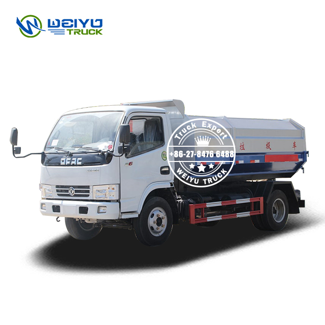 Dongfeng 5CBM Waste Removel Garbage Truck Hydraulic Loading System 