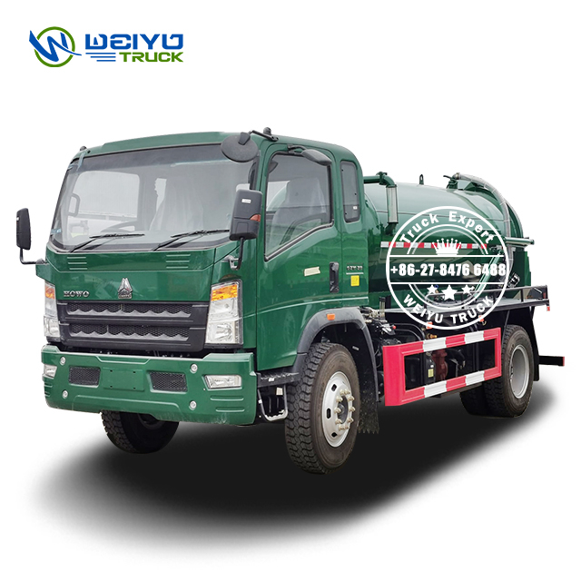 5,000 L Vacuum Sewer Cleaning Tanker Truck HOWO 