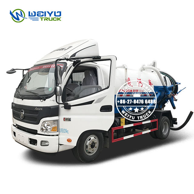 FOTON 4x2 4000Liters 4CBM Vacuum Tanker High-Tech Drainage Vacuum Sewage Truck