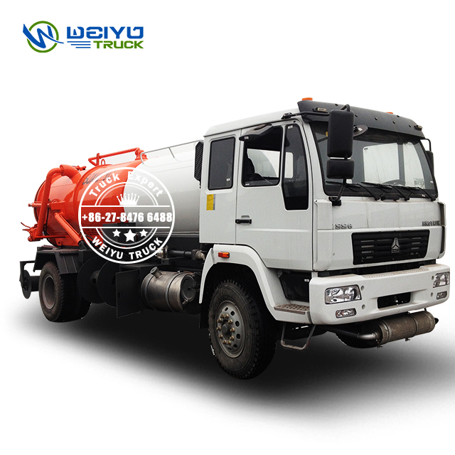 Sinotruk HOWO 4x2 8Tons Municipal Vacuum Sewer Jetting Truck Sewage Suction Truck