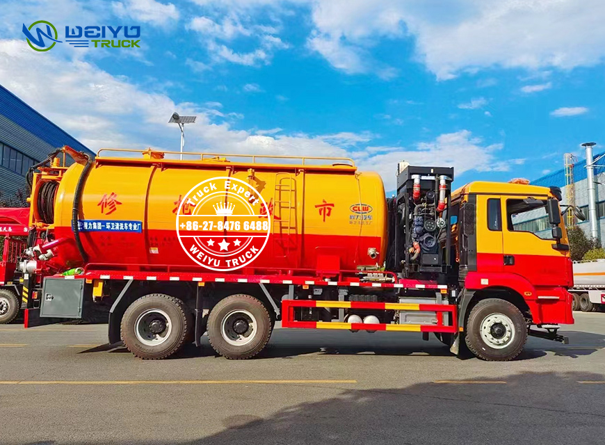 Sanitaiton 18CBM Suction Sewage Truck High Pressure for Waste Water And Fecal Collection Truck